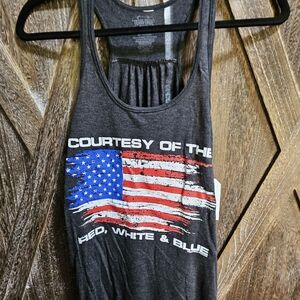 NWT Black Patriotic Graphic Tank Top